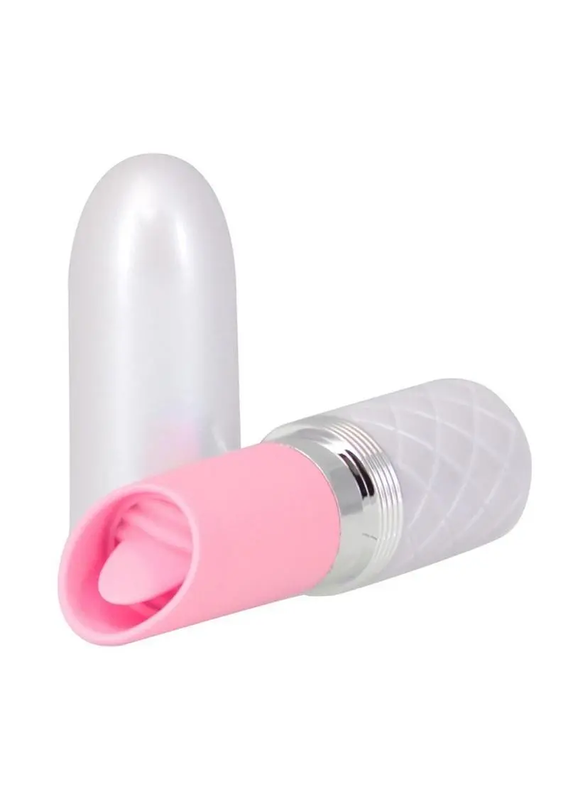 Pillow Talk Lusty Luxurious Rechargeable Silicone Flickering Massager - Pink/White 1