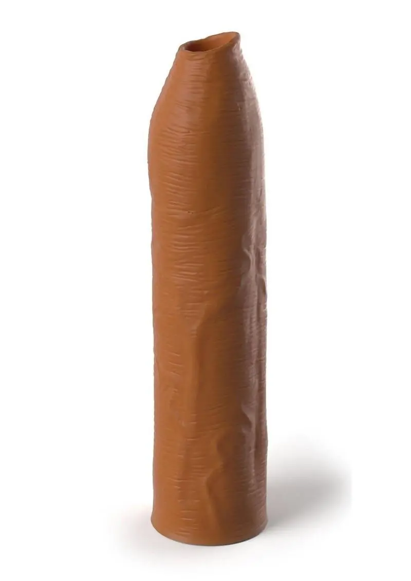 Fantasy X-Tensions Elite Silicone Uncut Extension Sleeve 7In - Caramel 1
