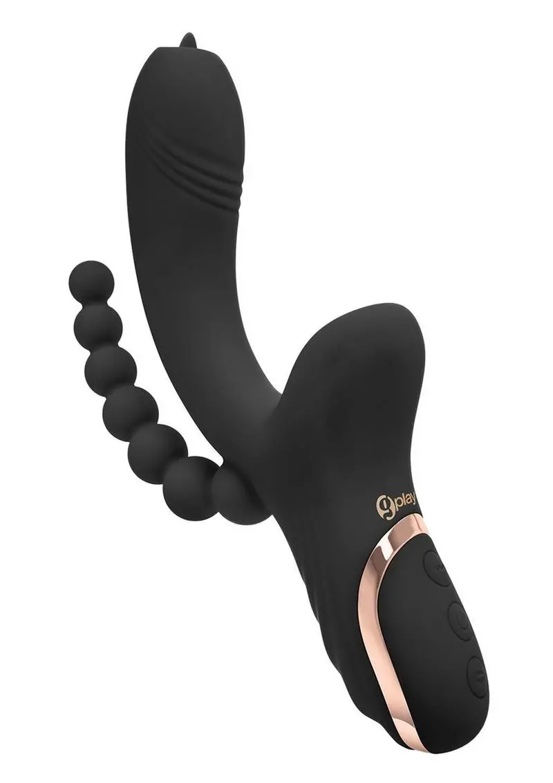 Bodywand G-Play Rechargeable Silicone G-Spot & Suction Vibrator With Anal Beads 1