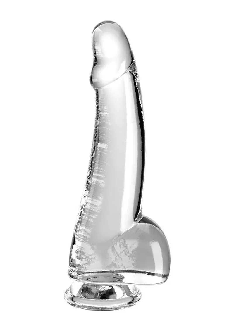 King Cock Clear Dildo With Balls 7.5In 1