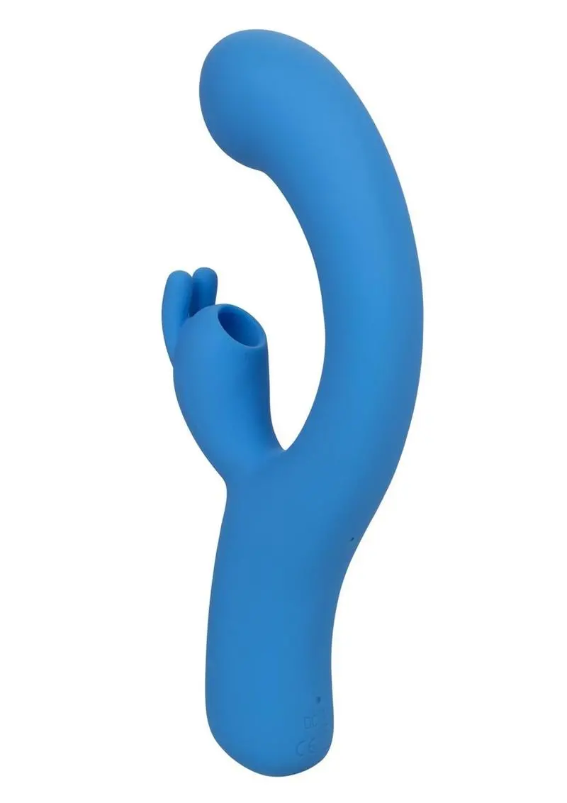 Jack Rabbit Elite Suction Rabbit Rechargeable Silicone Vibrator With Clitoral Stimulator - Blue 1