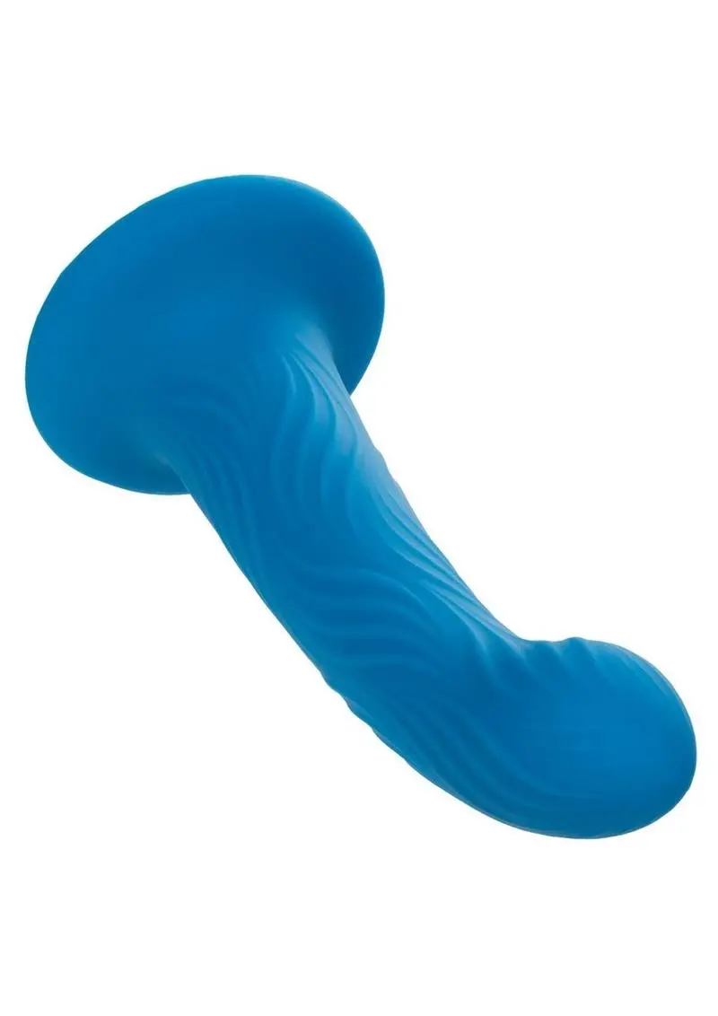 Wave Rider Ripple Silicone Anal Plug - Blue 1