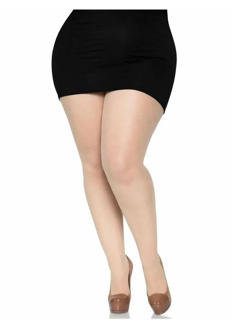 Leg Avenue Backseam Sheer Pantyhose - 1X/2X - Nude 1