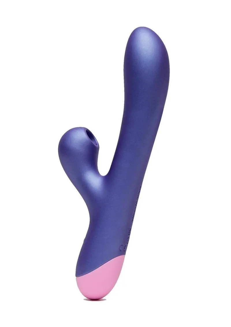 Romp Pulse Rechargeable Silicone Rabbit Vibrator With Pleasure Air - Purple/Pink 1