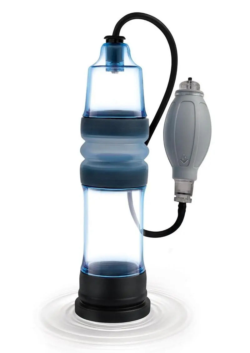 Zolo Aquapump Pro Silicone Penis Pump - Black/Blue 1