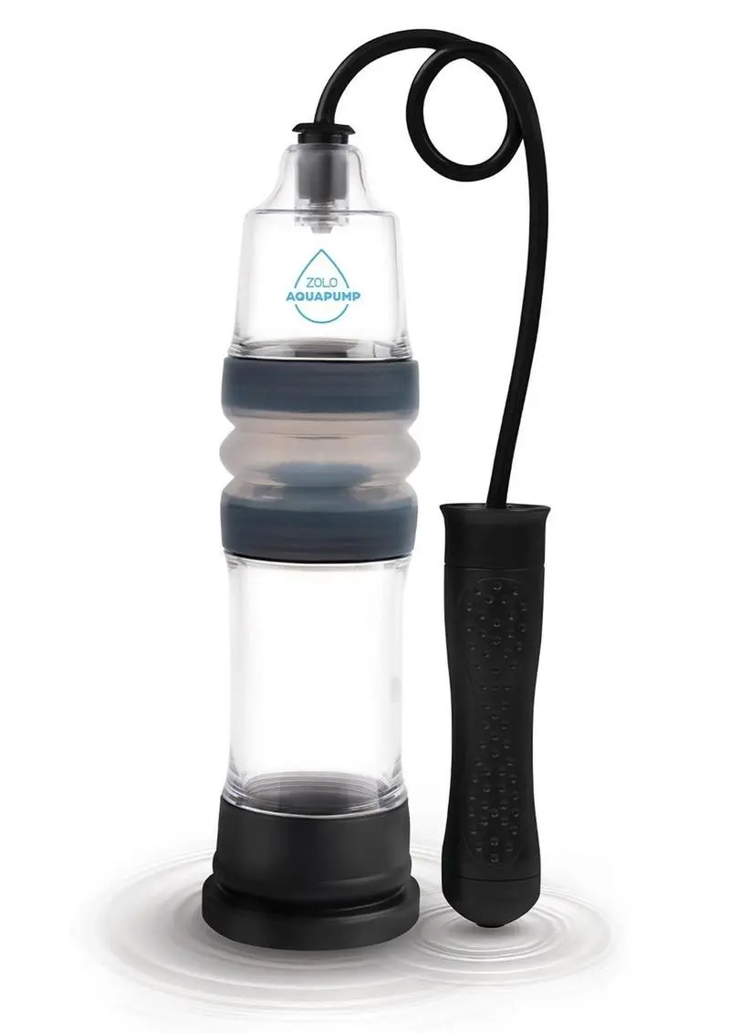 Zolo Aquapump Auto Pro Silicone Penis Pump - Black/Blue 1