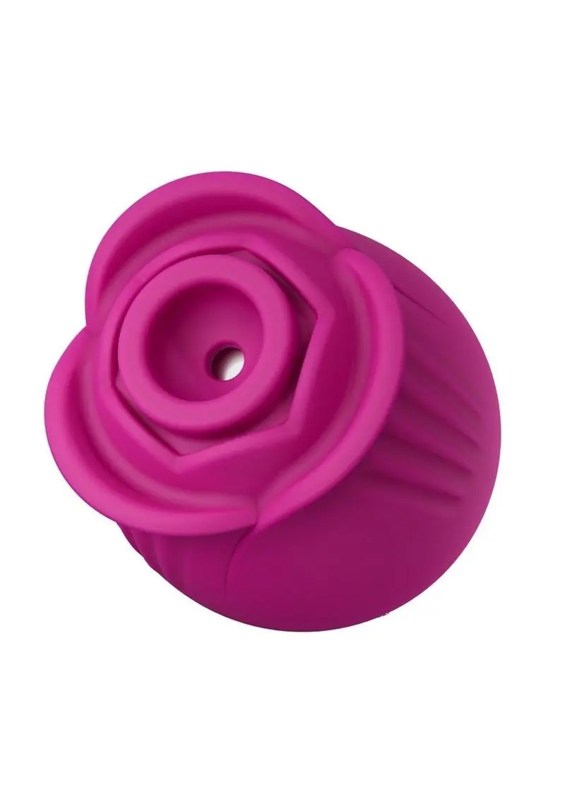Original Blush Rose Silicone Massager With Air Wave Sensations 1