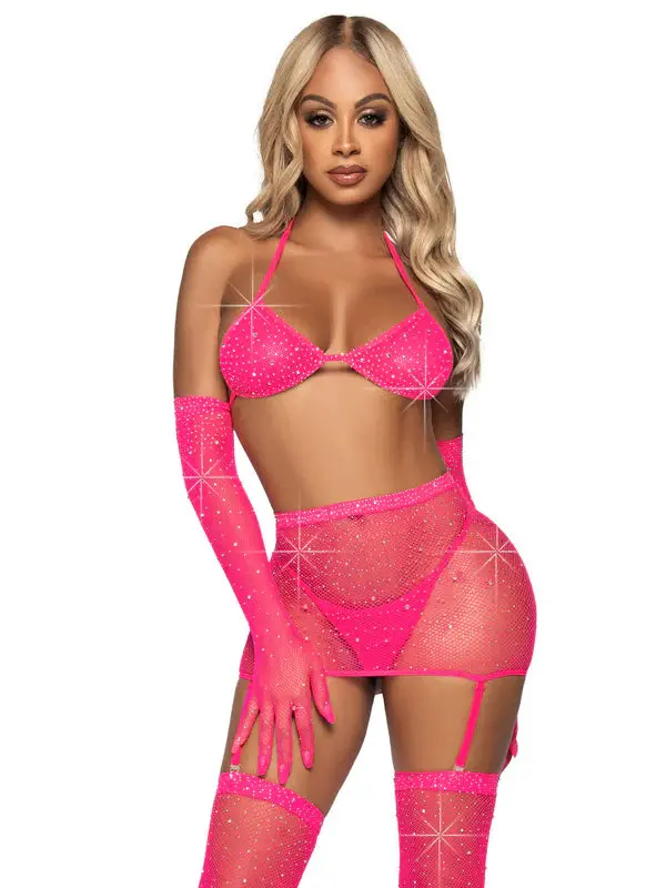 Risk Taker Rhinestone Bra Set 1