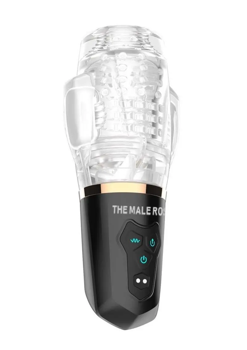 The Male Rose 2 Rechargeable Sucking Masturbator - Black/Clear 1