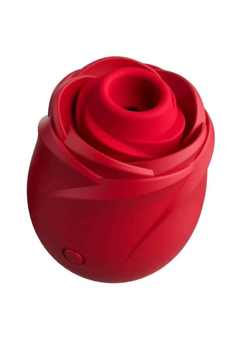 Womanizer Rose Rechargeable Silicone Air Pulse Clitoral Vibrator - Red/Gold 1