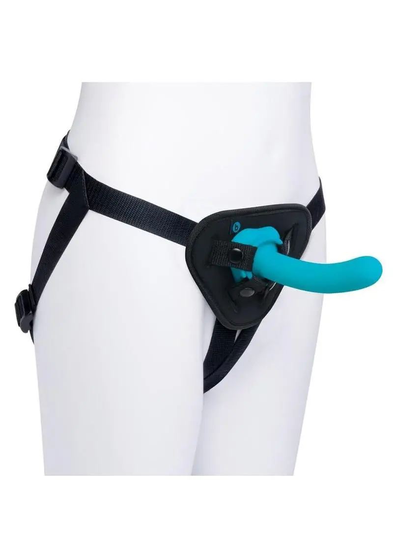 B Vibe Everybody Strap On Harness Set With Silicone Dildo Peg 6In - Teal 1