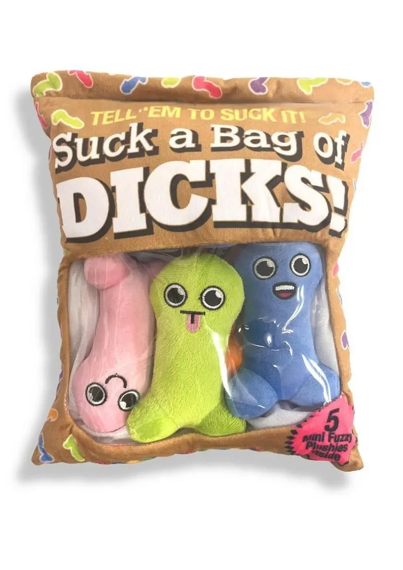 Suck A Bag Of Dicks Pillow With 5 Dicks 1