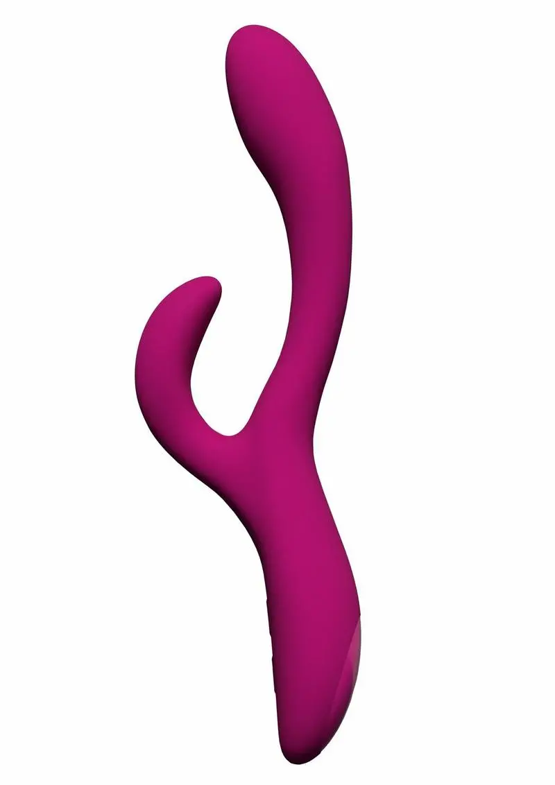 Quinn Rechargeable Silicone Rabbit Vibrator - Burgundy 1