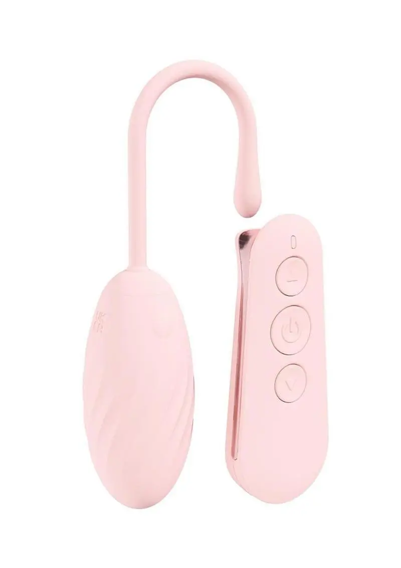 Loveline Felicite 10 Function Silicone Rechargeable Egg Vibe With Remote Control - Pink 1