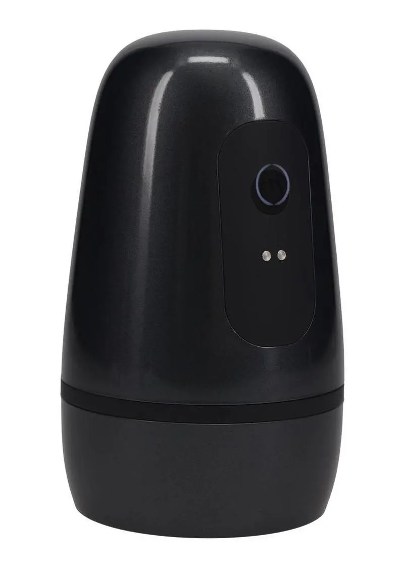 Pumped Vibrobator Pressure Suction 9 Function Vibrating Rechargeable Masturbator - Gun Metal 1