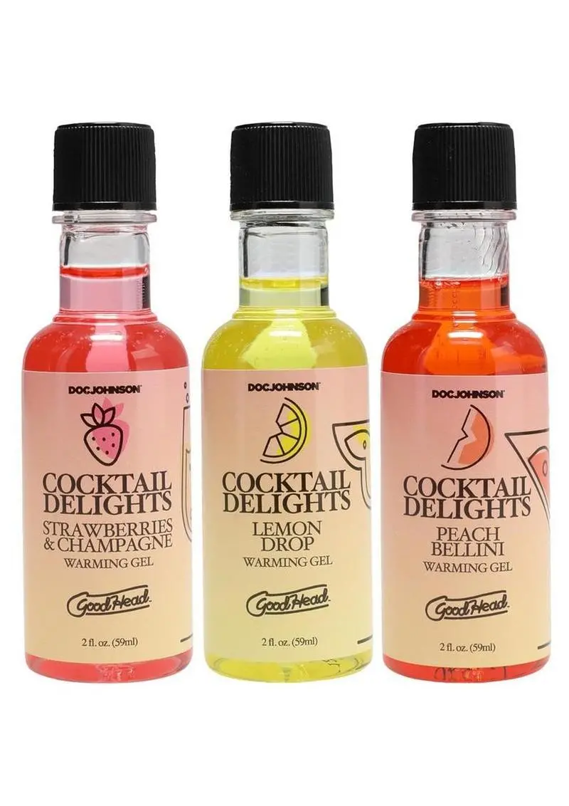 Goodhead Cocktail Delights (3 Pack) 2 Oz.- Peach Bellini, Strawberries & Champagne, Lemon Drop 1