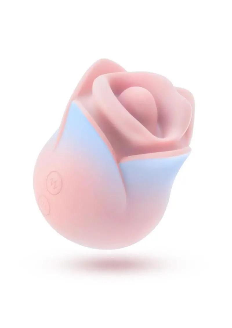 Blush Collection Kissing Rose Rechargeable Silicone Clitoral Stimulator - Pink 1
