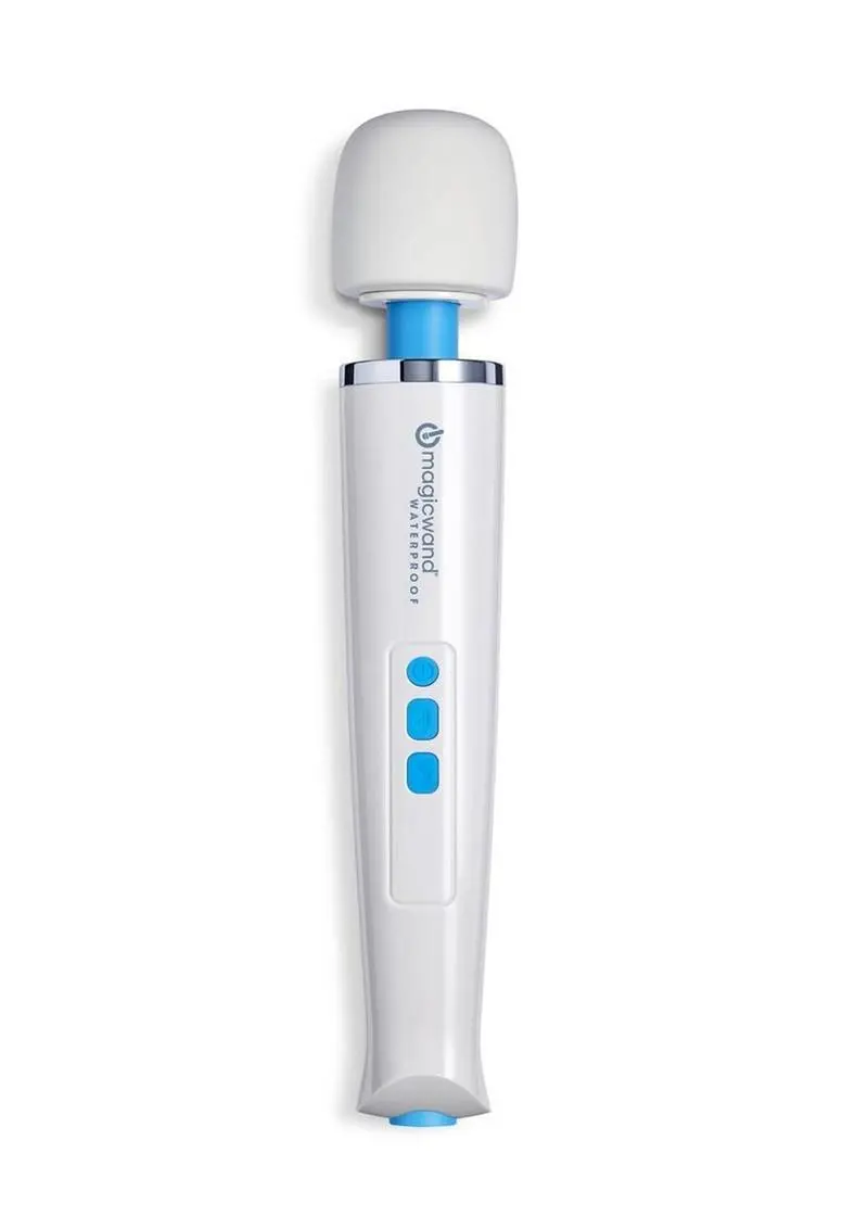Magic Wand Plus Hv-360 Waterproof Rechargeable Multispeed Vibration Massager - White/Blue 1