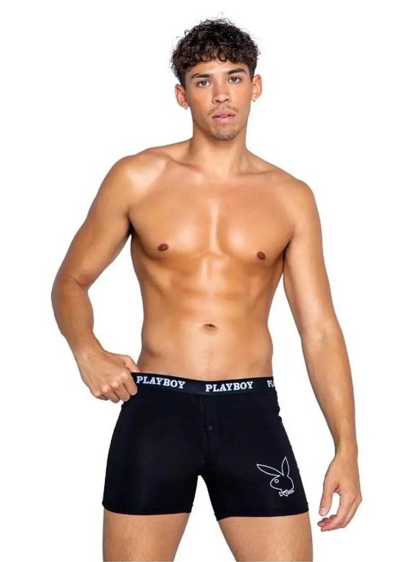 Playboy Mens Tuxedo Classic Boxer - Black/White 1