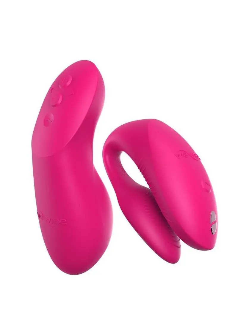 We-Vibe Chorus Pro Rechargeable Silicone Couples Vibrator With Remote Control - Electric Pink 1