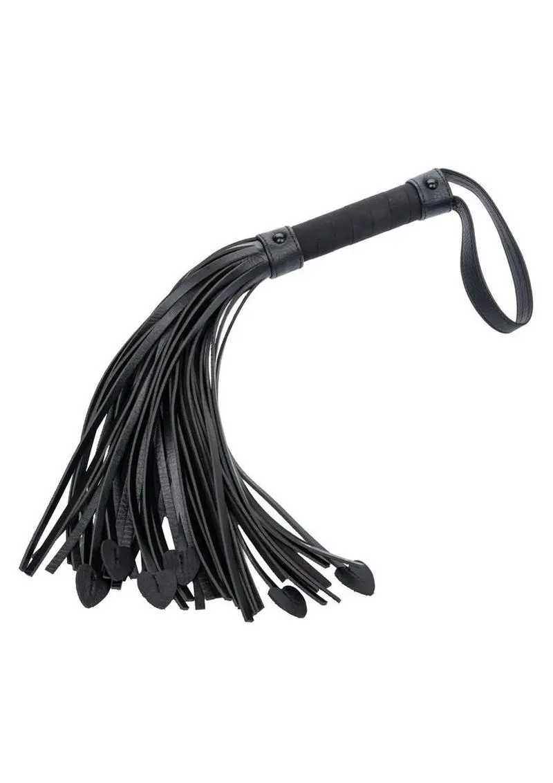 Nocturnal Collection Heart Throb Flogger - Black 1