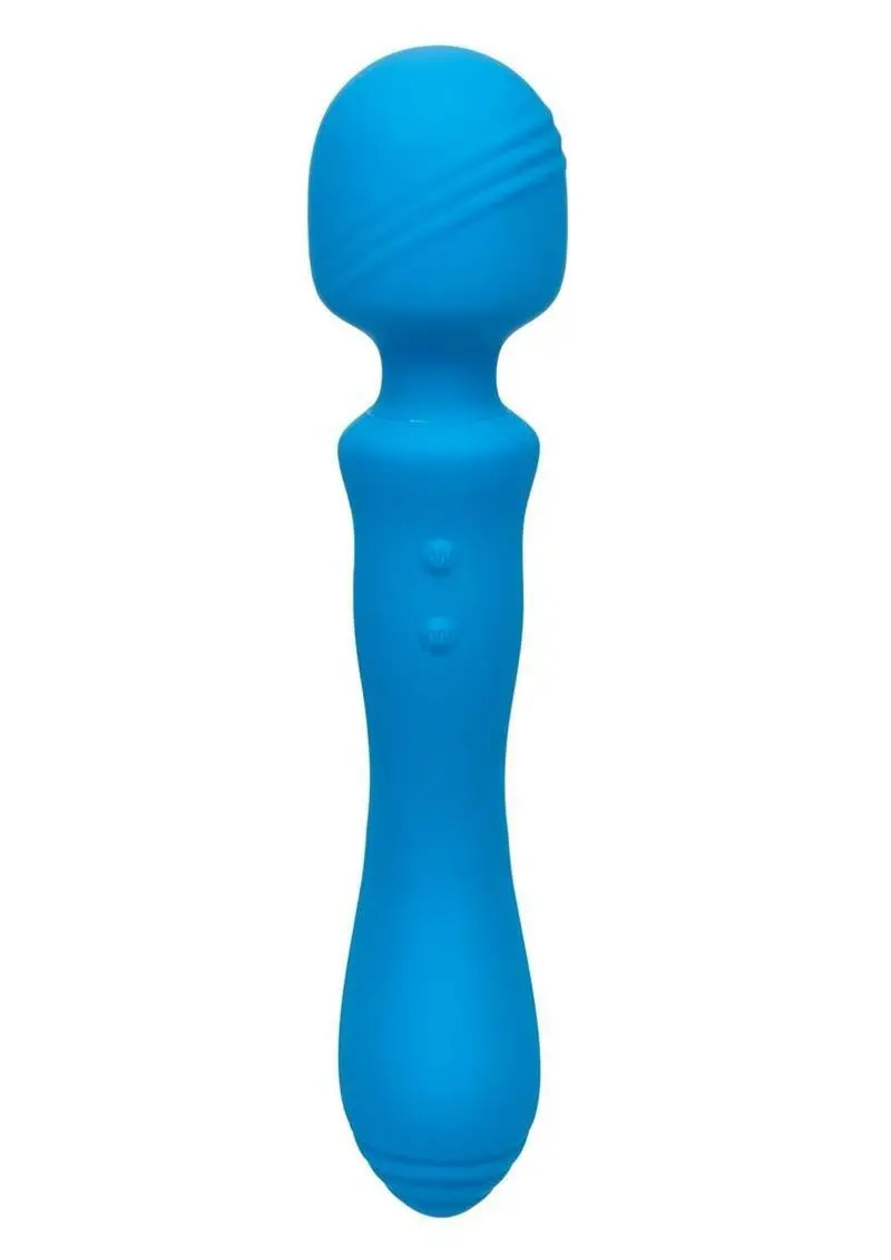 Rumbler Rumble Wand Rechargeable Silicone Vibrator - Blue 1