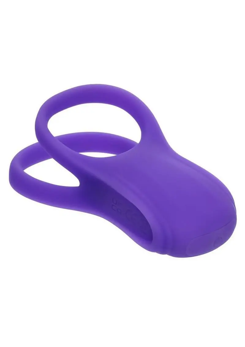 Basic Essentials Rechargeable Dual Support Silicone Cock Ring 1