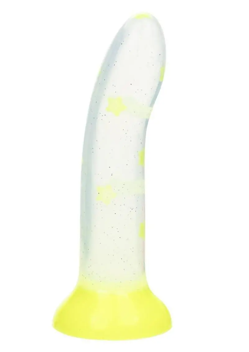 Glow Stick Star Silicone Glow-In-The-Dark Dildo - Yellow 1