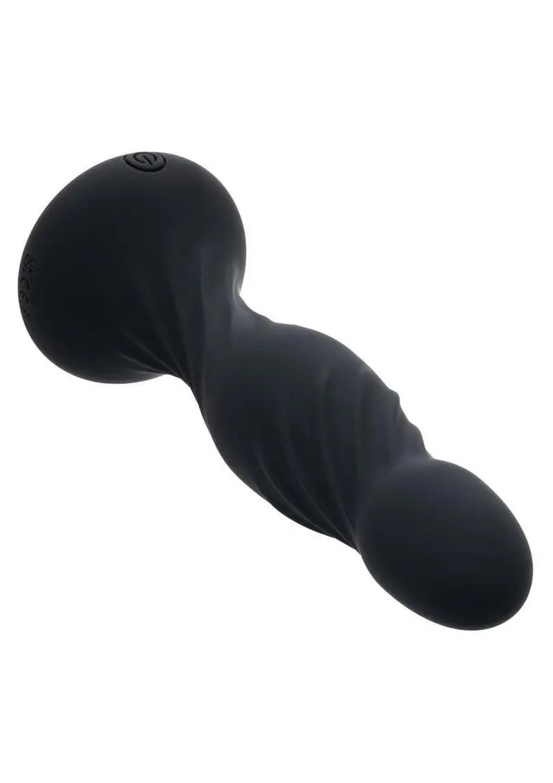 Deep Stud Rechargeable Silicone Reverberating Probe - Black 1