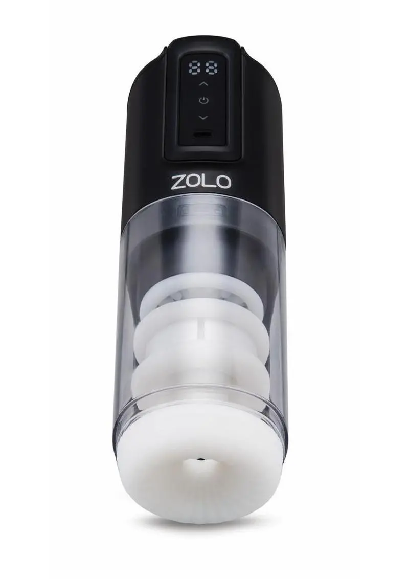 Zolo Hawk Tuah Ultimate Bj Thrusting Rechargeable Masturbator - Black/Clear 1