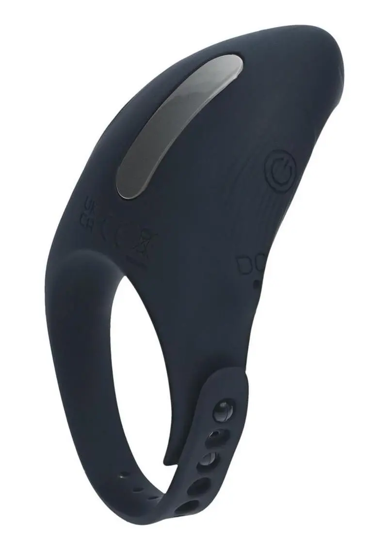 Levelz Adjustable Vibrating Silicone Rechargeable Cock Ring - Black 1