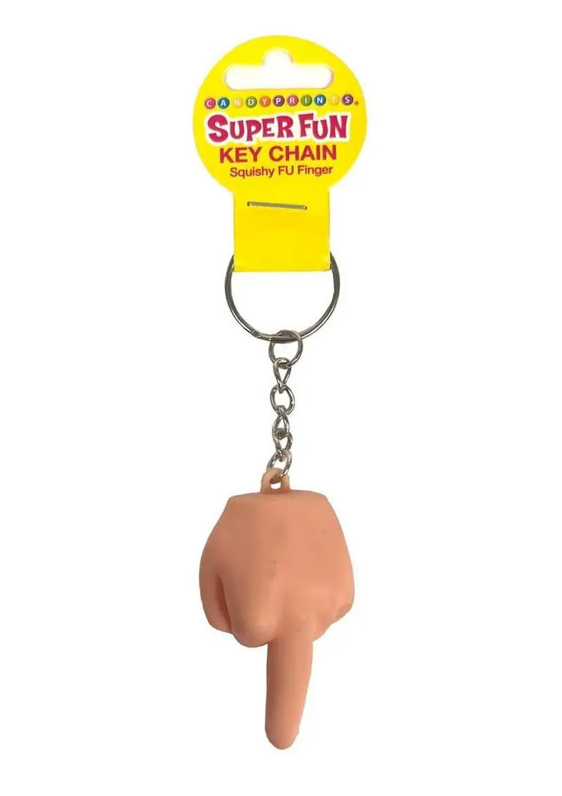 Last Fuck Squishy Middle Finger Key Chain 1