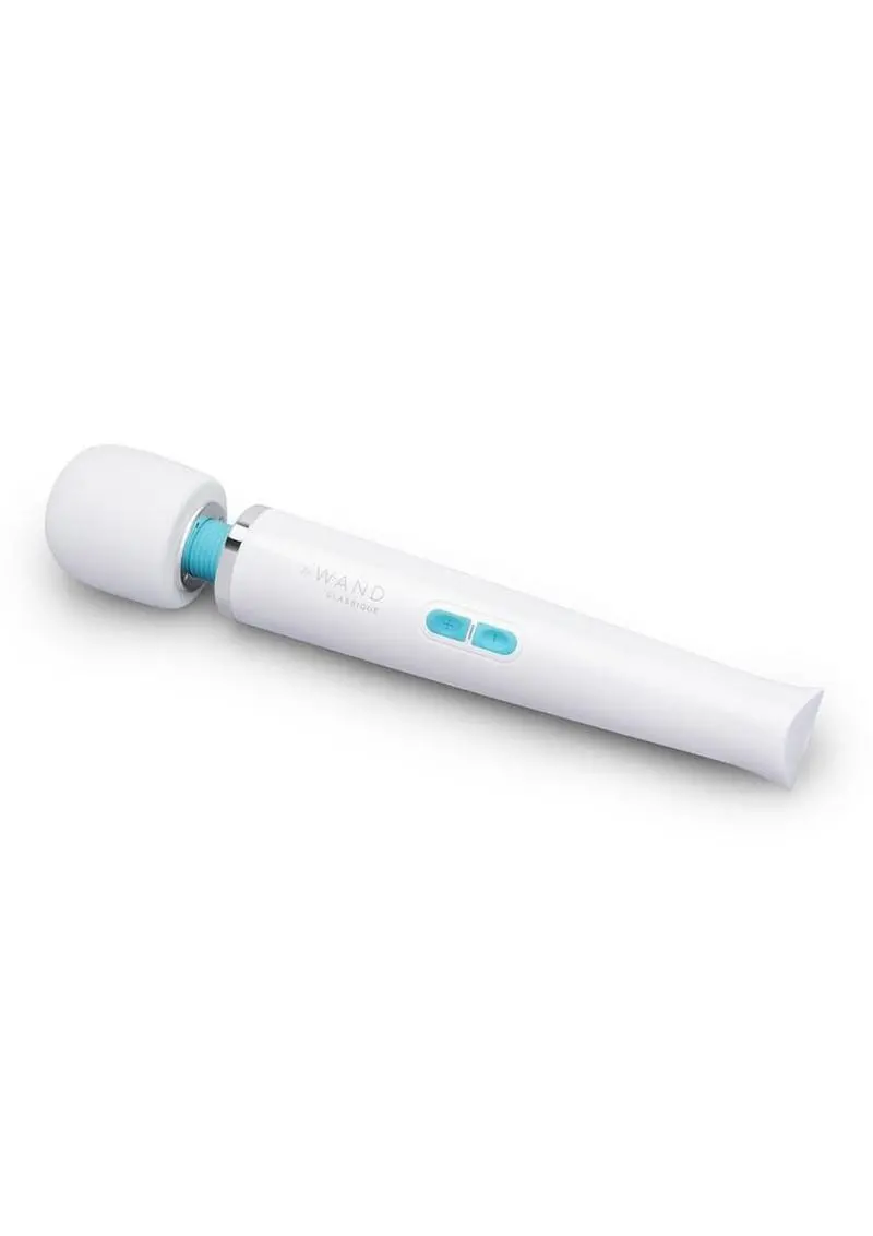 Le Wand Classique Rechargeable Silicone Wand Massager - White 1