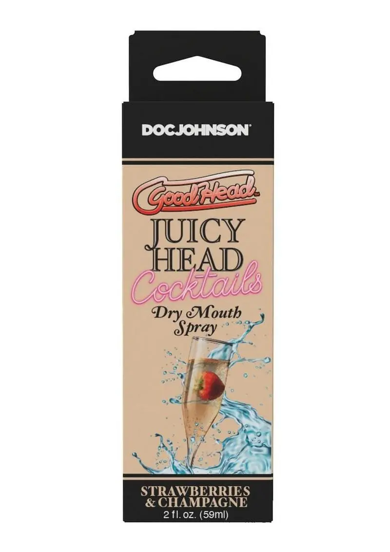 Goodhead Juicy Head Cocktails Dry Mouth Spray Boxed 2Oz - Strawberries & Champagne 2