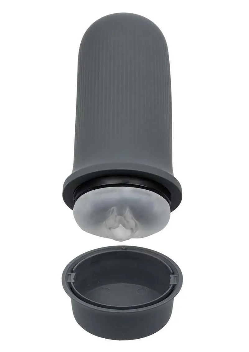 Milk Master Grip-N-Stroke Pussy Rechargeable Silicone Masturbator - Black 1