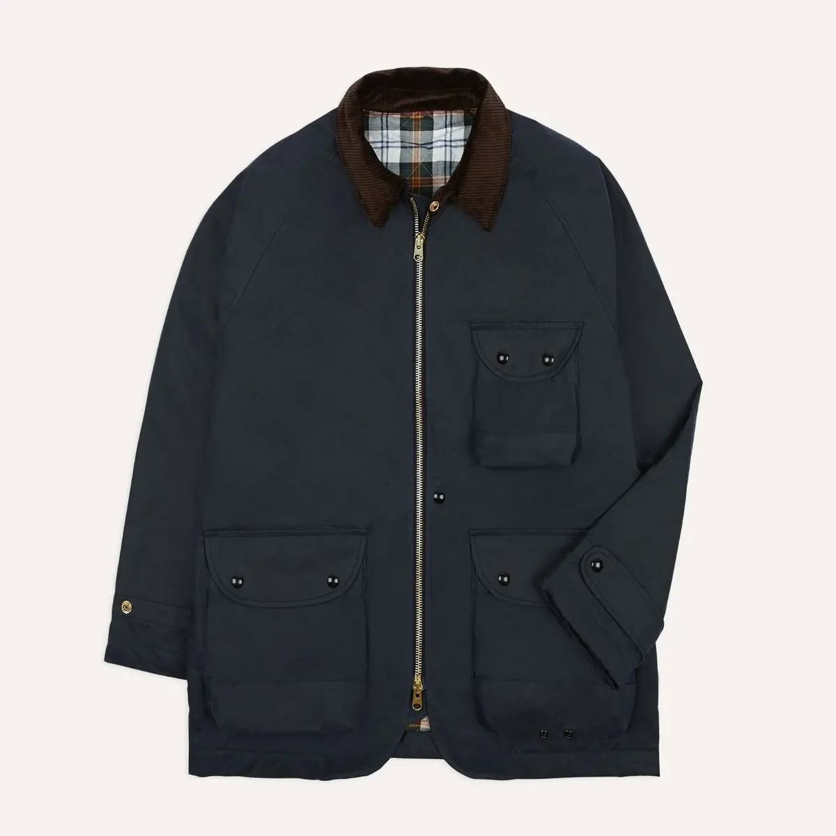 Navy Waxed Coverall Jacket 1