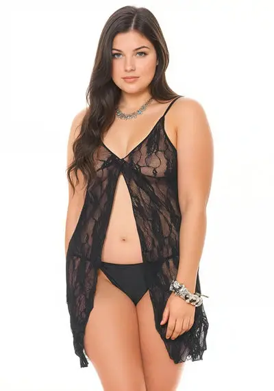 Plus Only Yours Babydoll Chemise Set 1