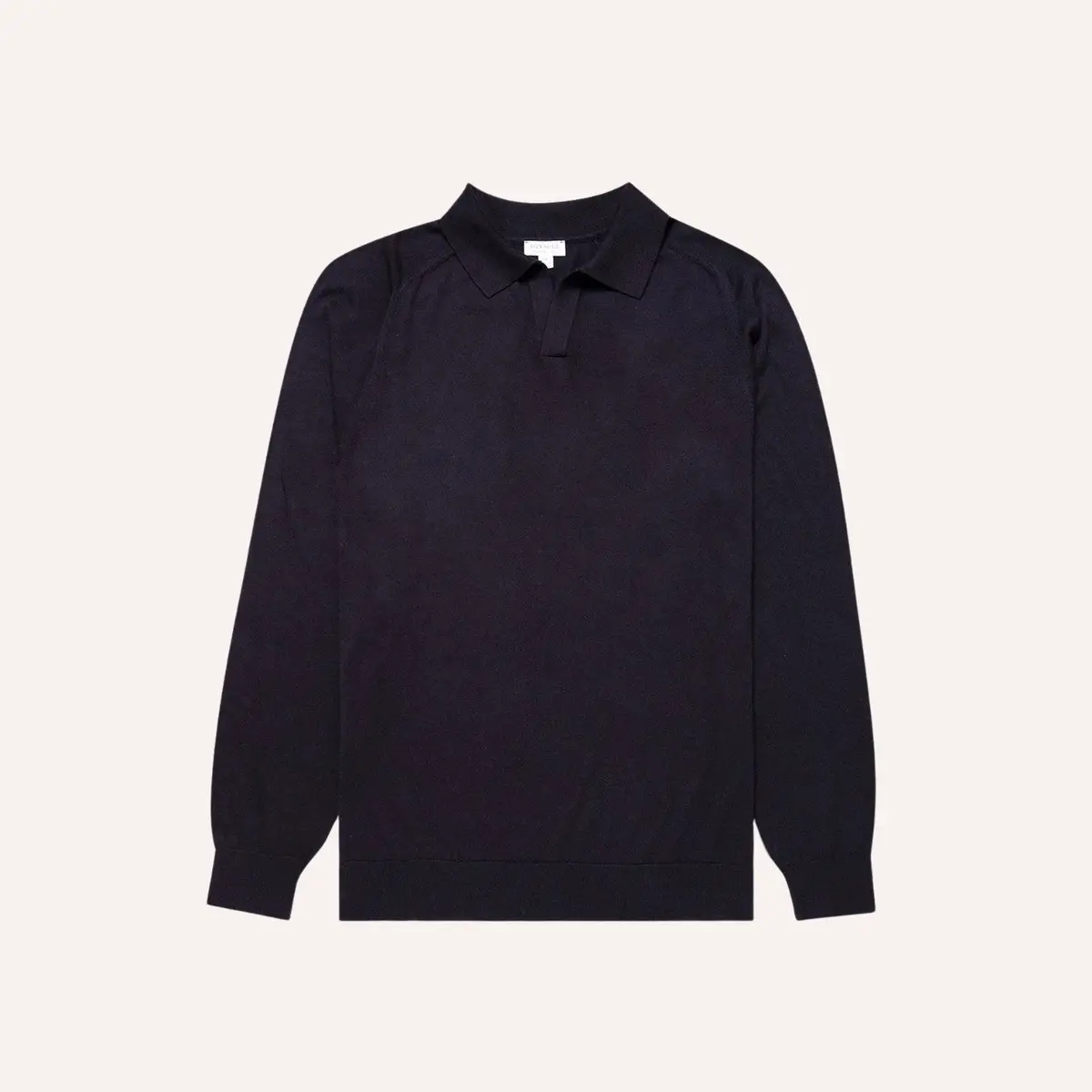 Navy Sea Island Cotton Cashmere Polo 1