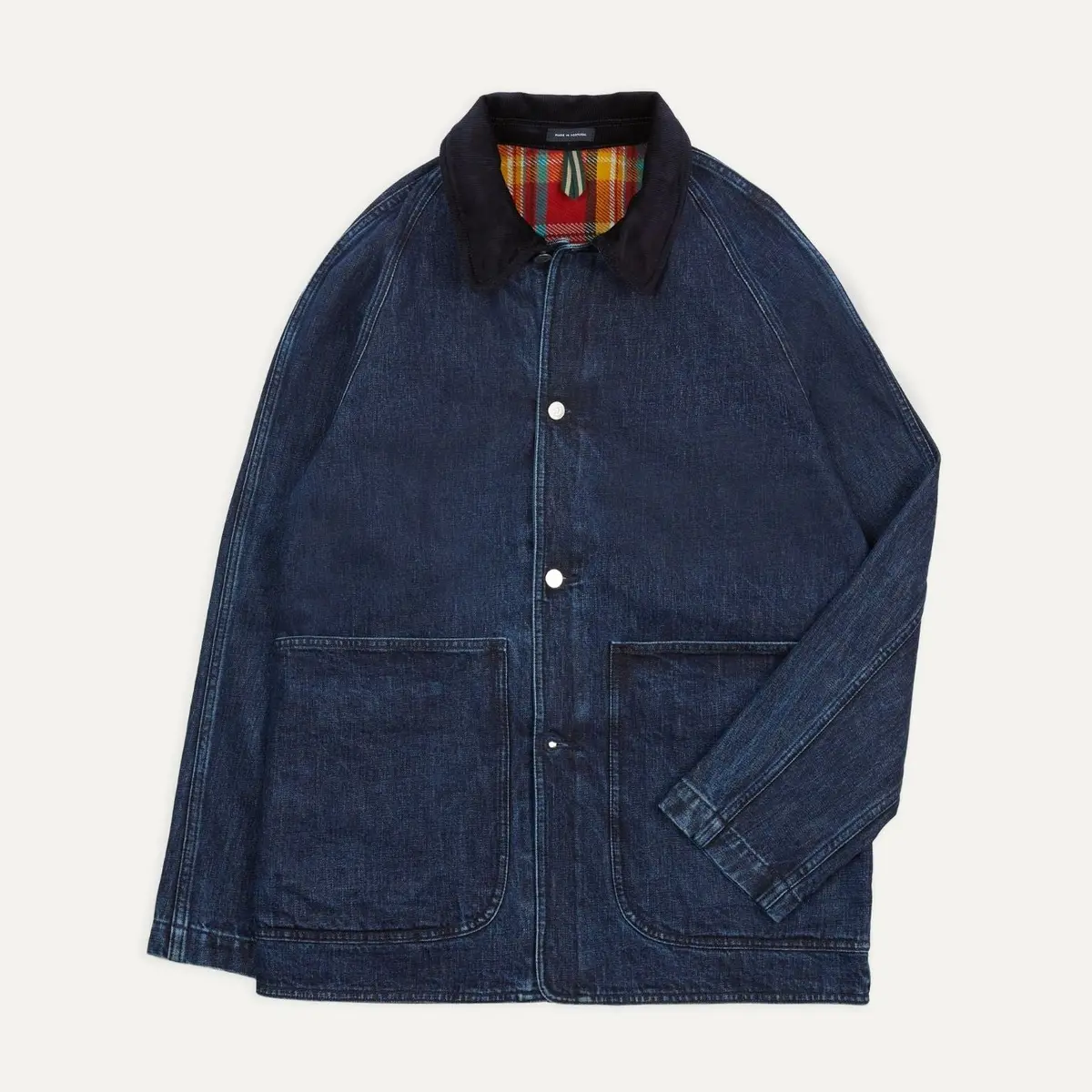 Indigo Lined Raglan Denim Chore Jacket 1