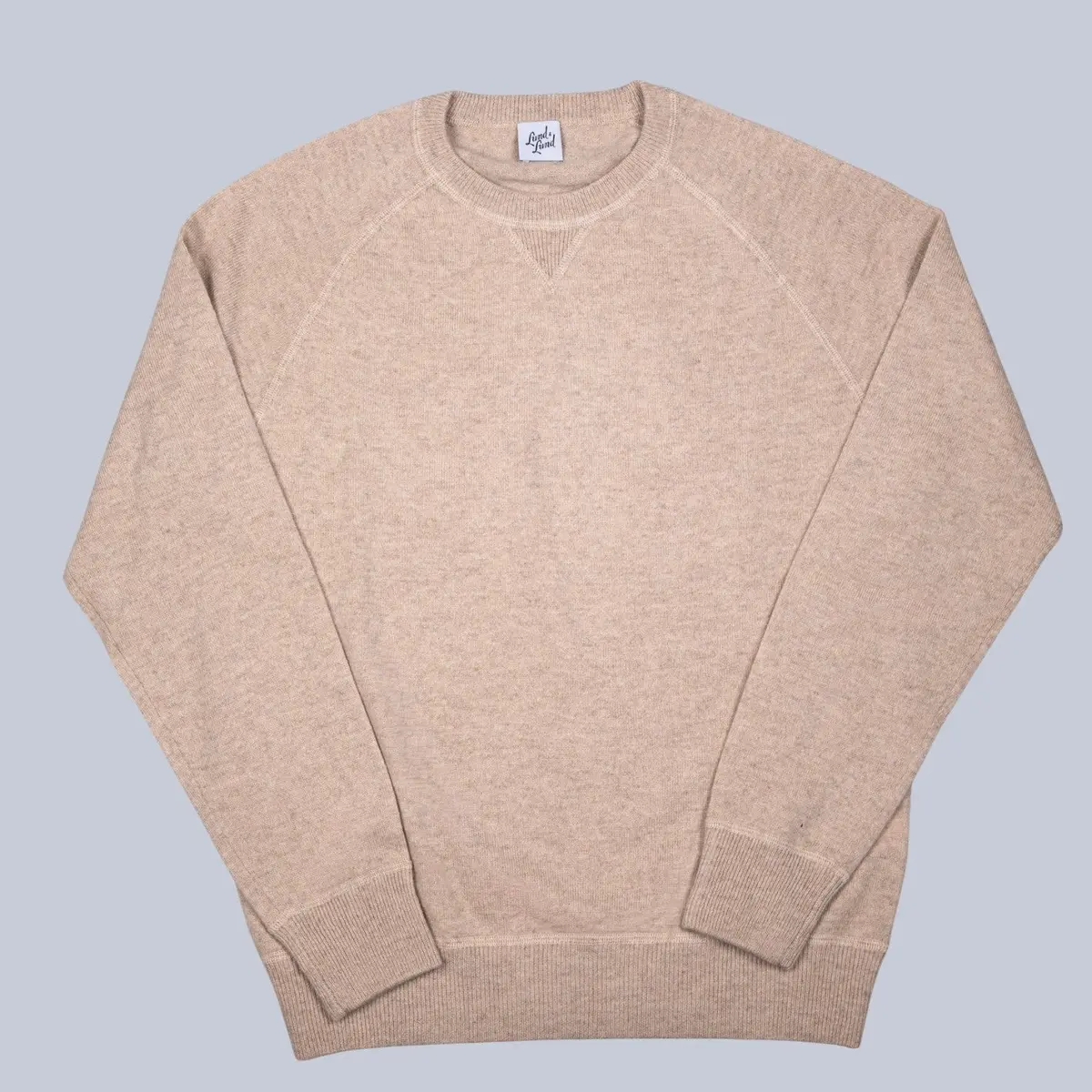 Beige Raglan Cashmere Sweater 1