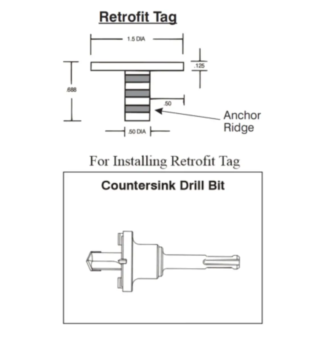 Rhino Marker A-Tag Retrofit Drill And Adhesive 1