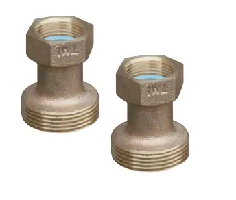 Water Meter Adapter, Set 5/8" X 1/2" Water Meter Into 1" Meter Set (368-0643, A14) 1