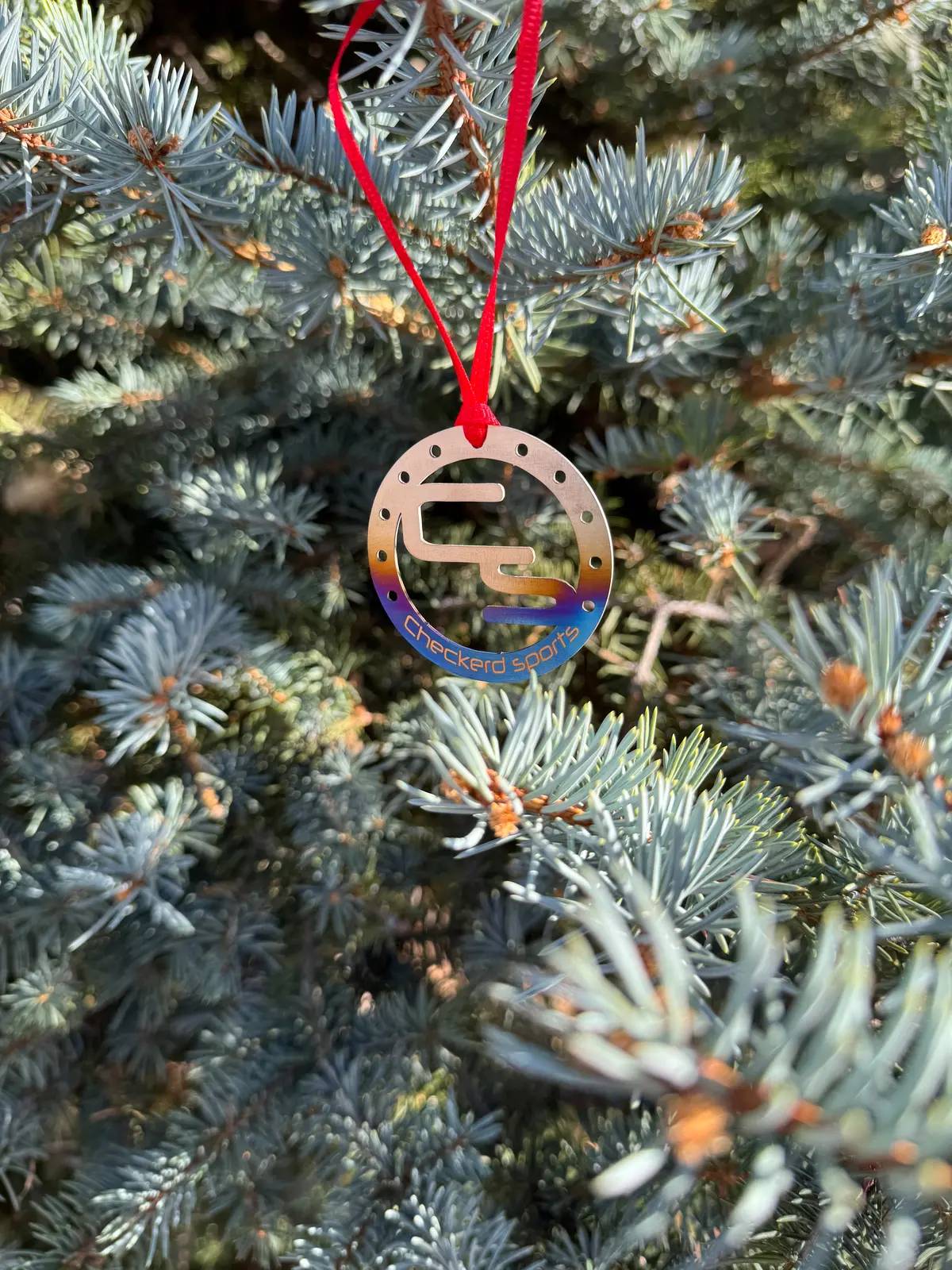 Custom Titanium Christmas Ornament
