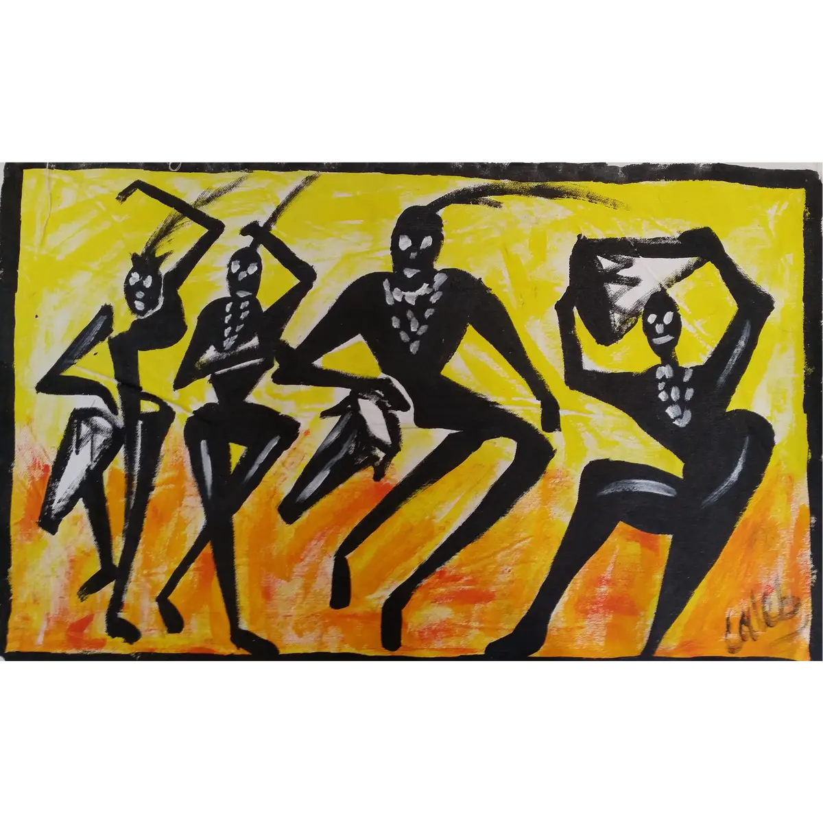 African Drummers (Abstract) Painting 1