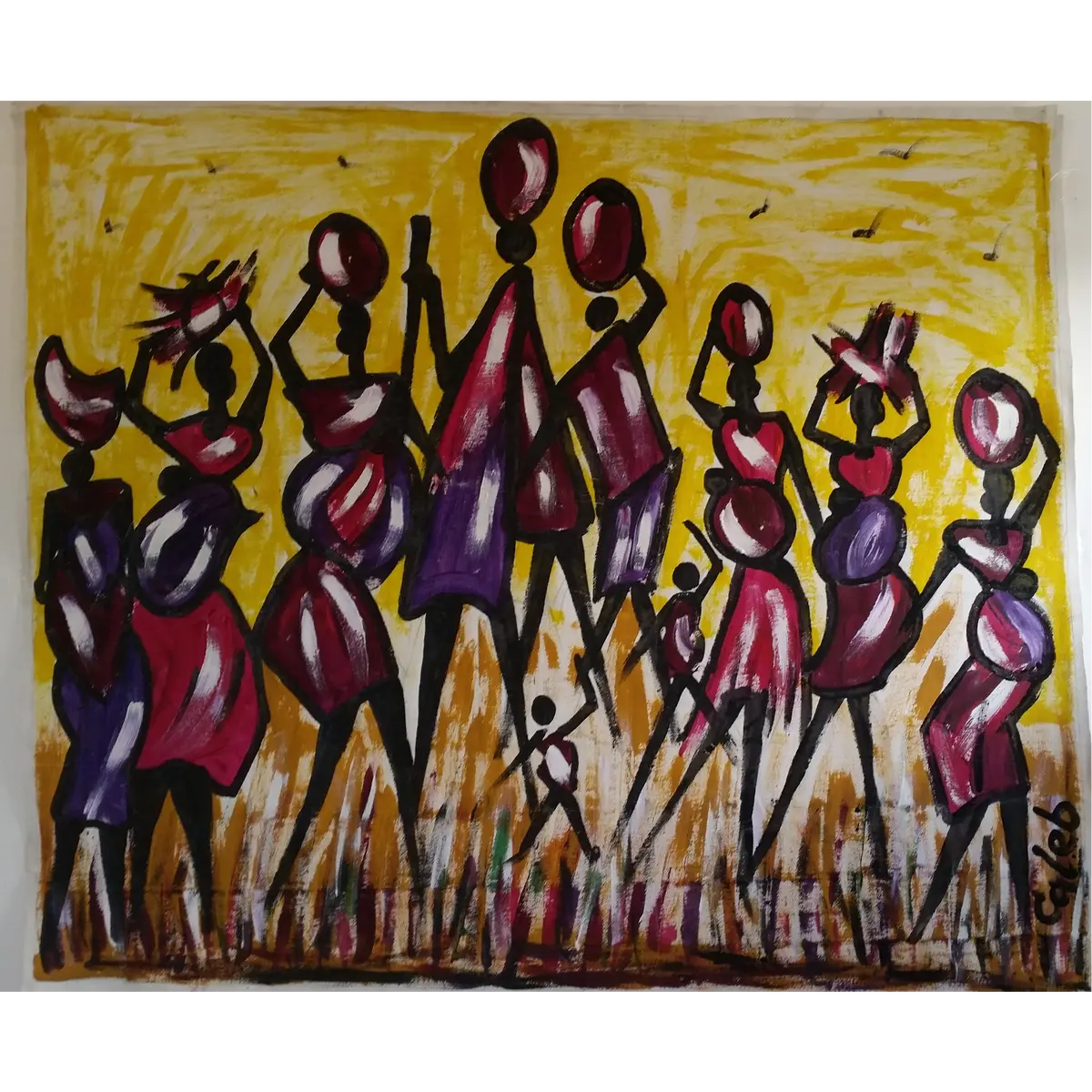 African Family Journey(Abstract) Painting 1