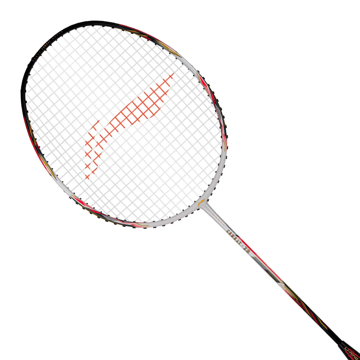 Li-Ning Combat Z8 Badminton Racket (White/Black/Orange Red) - 84 Grams 1
