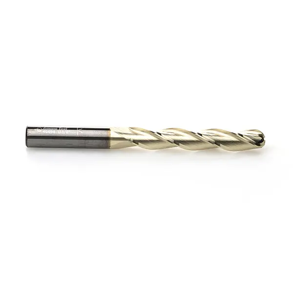 3/8" .10° 3Fl 2-1/4" Cut Tapered Ball Nose 1