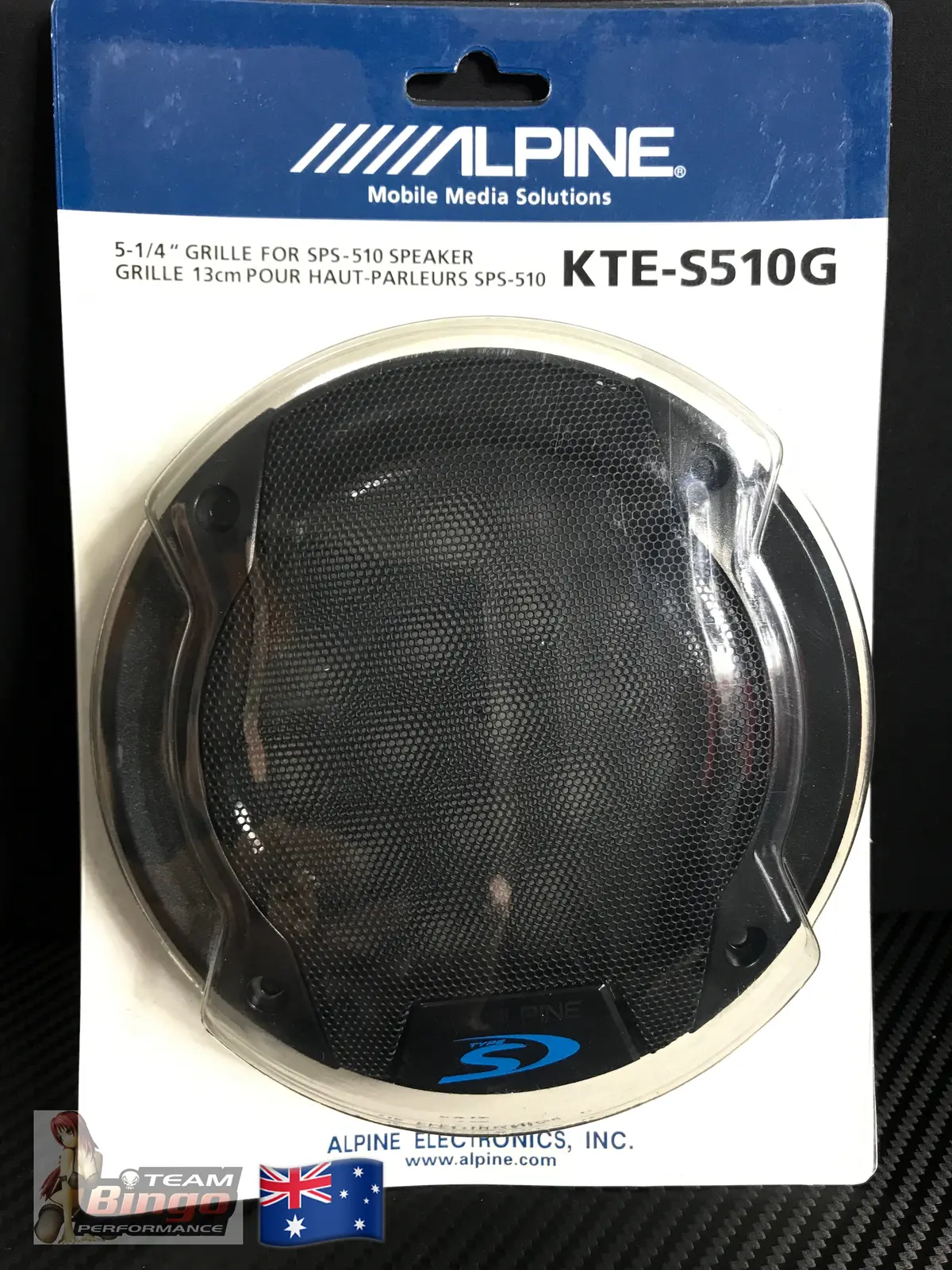 Alpine Genuine Type S 5 1/4” Inch Speaker Grills Pair  S-S50 5.25” 1