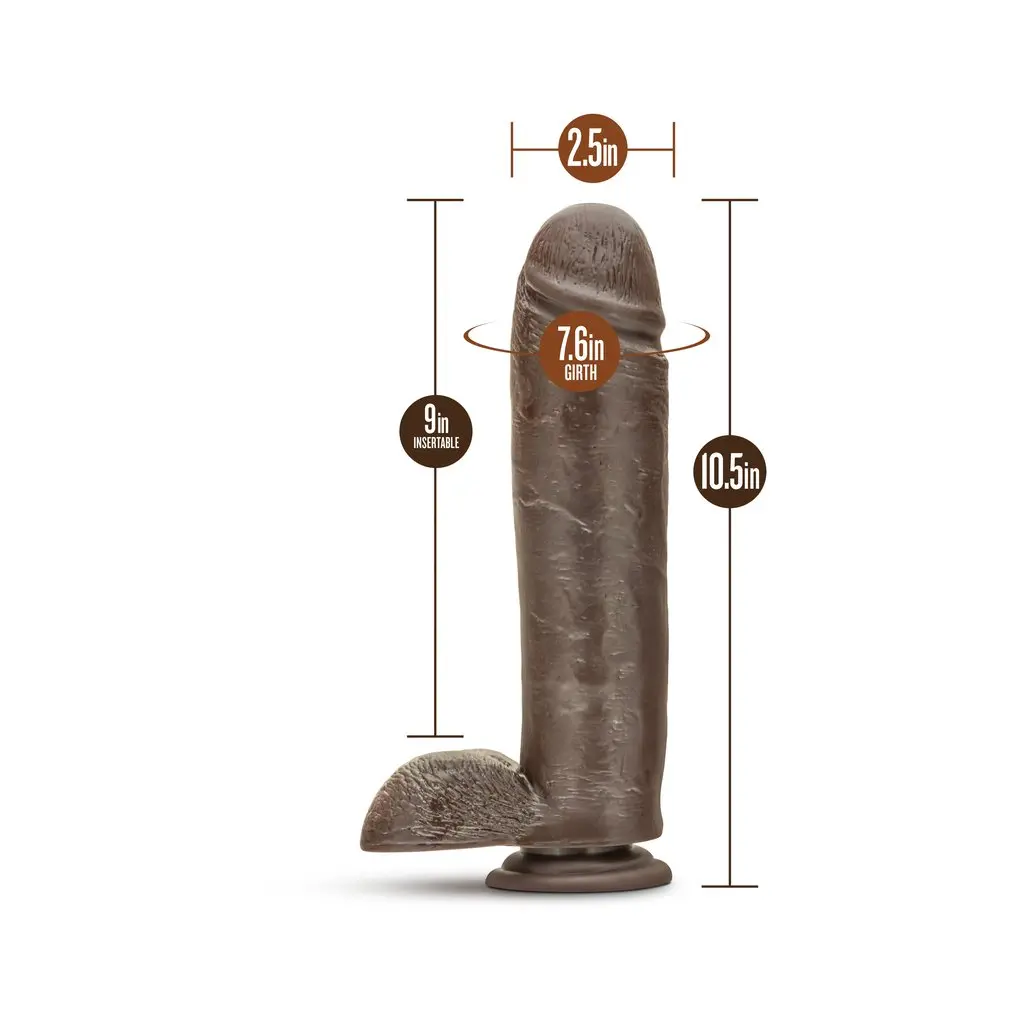 Dr. Skin - Mr. Mister 10.5In Dildo With Suction - Chocolate 2