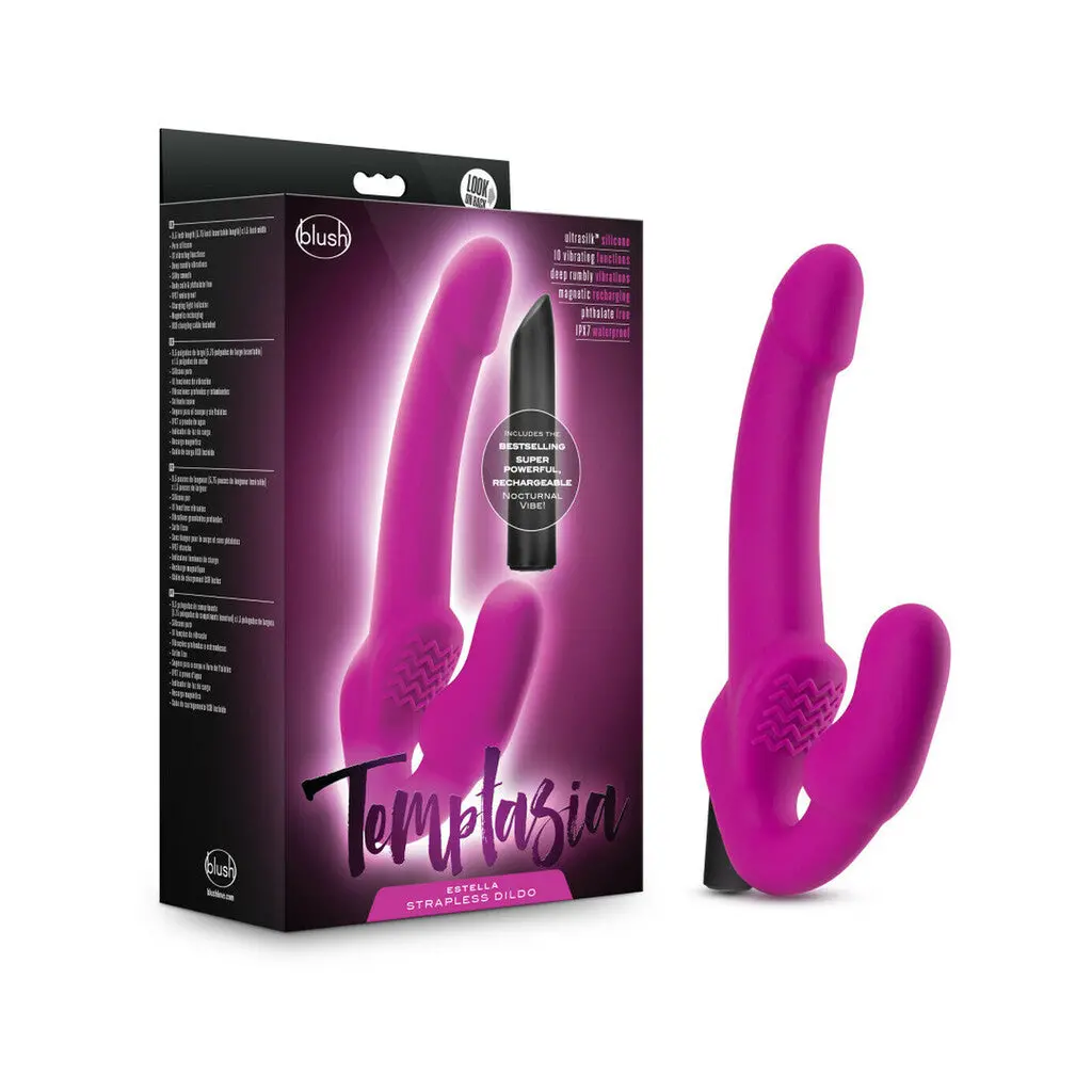 Temptasia - Estella - Strapless Silicone Dong - Pink 1